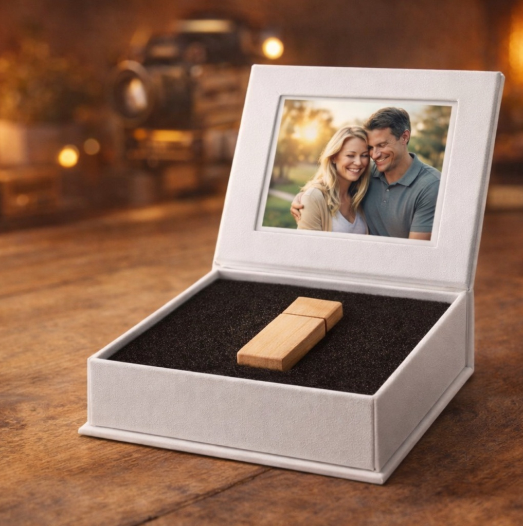 Coffret cadeau USB de luxe avec fenêtre photo