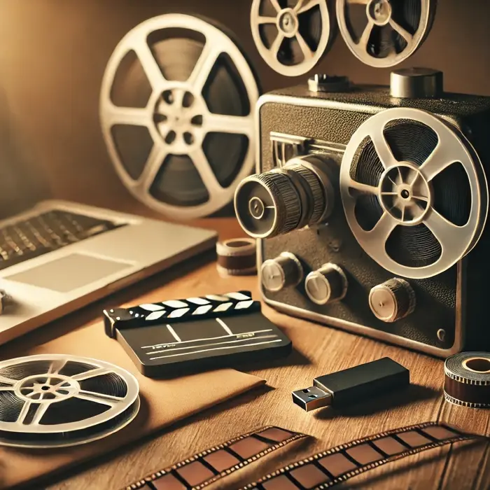 16mm films naar digitaal bestand  (Diameter 7cm - 15 meter - 4 minuten)