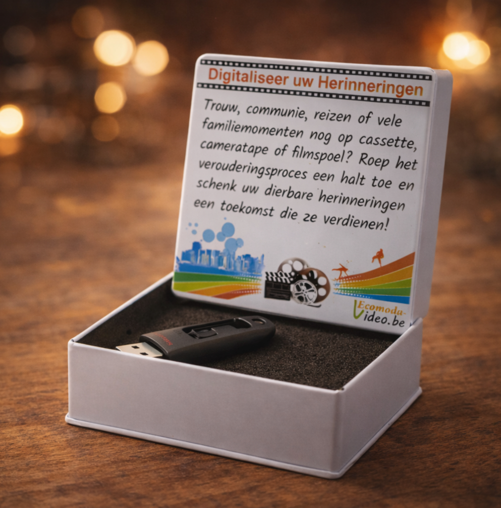 Metalen USB-bewaarblikje